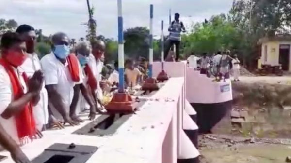 கடைமடைக்கு வந்த காவிரி.. அறந்தாங்கி அருகே விவசாயிகள் நெல்மணி, நவதானியங்கள் தூவி வரவேற்பு