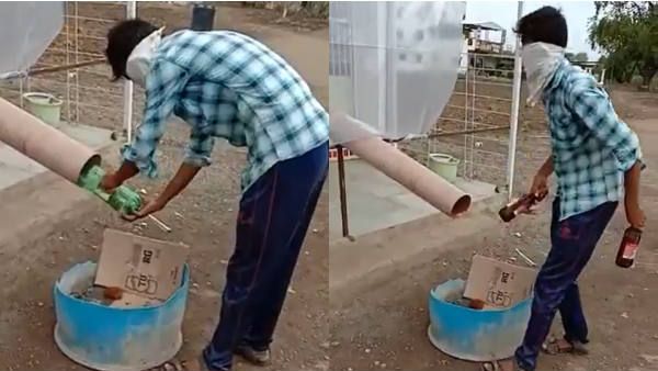 என்னா வேணும்..5 குவார்ட்டர் வேணும்.. பைப் வழியா அனுப்பறேன் பிடிச்சுக்கோ.. அடடே ஐடியா! இன்னோவேட்டிவ்!