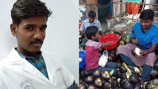 பெற்றோருக்கு பாரம் தர விரும்பாத பிள்ளை... சாலையோரம் நுங்கு விற்கும் மருத்துவ மாணவர்