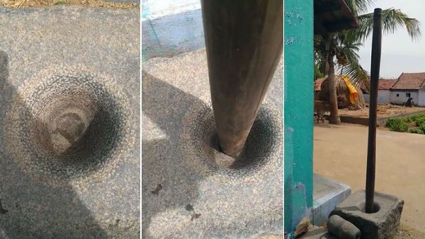 சூரிய கிரகணத்தின் போது தருமபுரி, நெல்லையில் உலக்கை செங்குத்தாக நிற்கும் அரிய காட்சி