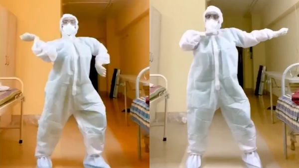 பிபிஇ கிட் அணிந்து இந்தி பாடலுக்கு நடனம் .. மும்பை மருத்துவருக்கு குவியும் லைக்குகள்!!