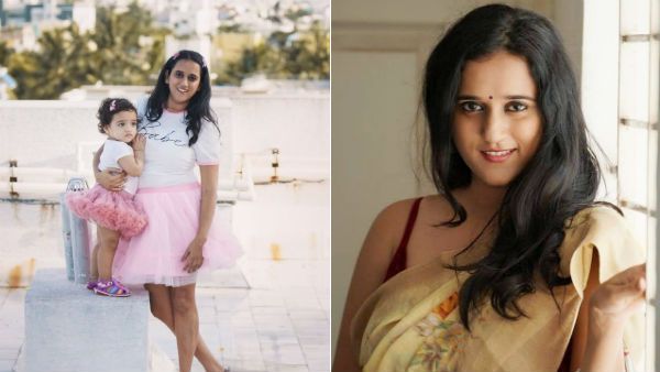 குட்டை பாவாடையுடன்.. கையில் குழந்தையுடன்... ஸ்ரீரஞ்சனி கொடுத்த கலக்கல் போஸ்!