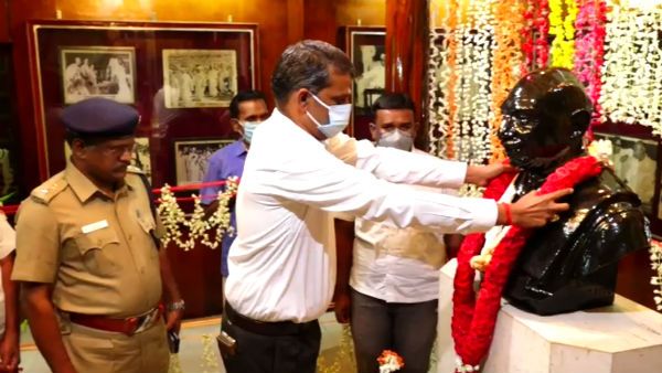 காமராஜர் 118வது பிறந்தநாள் - அமைச்சர்கள் மலர்தூவி மரியாதை - விருதுநகரில் எளிமையாக கொண்டாட்டம்