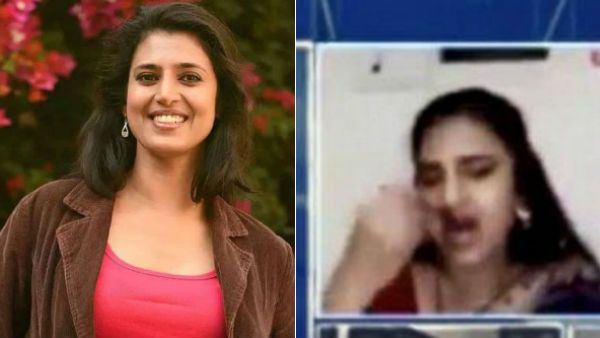 டிவி விவாதத்தில் 60 நிமிடங்கள் பேசிய அர்னாப்.. லாக்ஆப் செய்ய மறந்து லைவிலேயே கஸ்தூரி செய்ததை பாருங்க