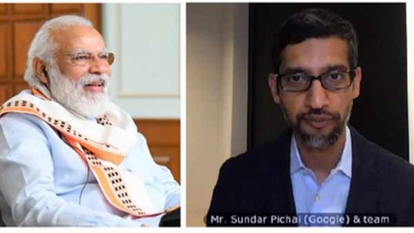 மோடியுடன் சுந்தர் பிச்சை பேச்சு.. இந்தியாவில் கூகுள் ரூ. 75,000 கோடி முதலீடு.. செம பிளான்!