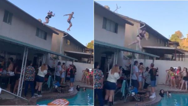 சாகசம் செய்ய முயற்சி.. நொடியில் மாறிய காட்சி.. நூலிழையில் உயிர் தப்பிய பெண்.. இப்ப இதெல்லாம் தேவையா!