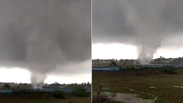 அடேங்கப்பா.. என்னா மாதிரி சூறாவளி.. சுற்றி சுழன்றடித்த காற்று.. பதறிப் போன ஏனாம்.. வீடியோவ பாருங்க!