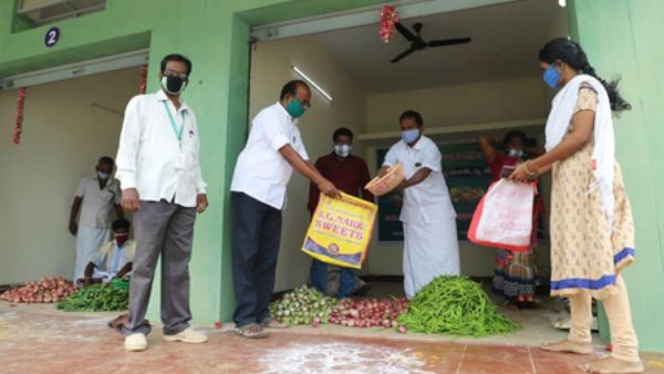 திருச்சி கள்ளிக்குடி சந்தையில் விவசாயிகளின் விளைபொருள் நேரடி விற்பனை தொடங்கியது 