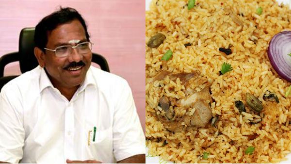 மாஃபா பாண்டியராஜன் பங்கேற்ற பிரியாணி விருந்து... கேள்விக்குறியான சமூக இடைவெளி..!