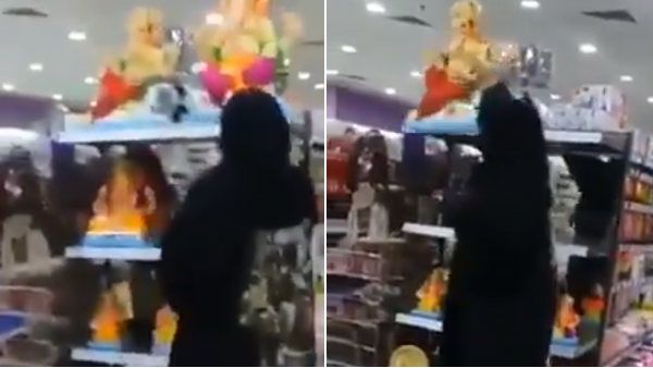 பஹ்ரைனில் கடையில் விநாயகர் சிலையை உடைத்து வாக்குவாதம் செய்த பெண்.. ஷாக் வீடியோ