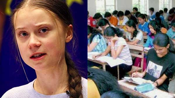 கொரோனா காலத்தில் நீட், ஜேஇஇ தேர்வுகளை இந்தியா நடத்துவது நியாயமற்றது.. சிறுமி கிரேட்டா ஆவேசம்