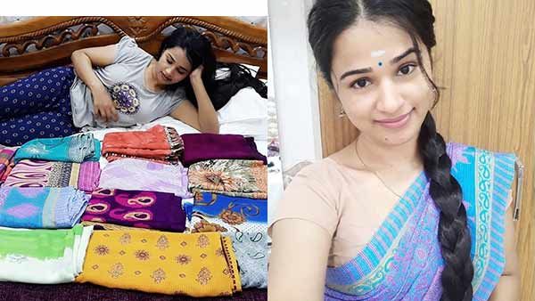 இனிமே ஃபுல்லா சேலைதான்.. படுக்கையில் விரித்து வைத்து சிலாகிக்கும் கன்னிகா ரவி!