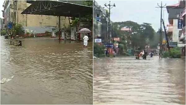 கேரளாவின் கண்ணூர் மாவட்டத்தில் கன மழை.. பல பகுதிகளில் வெள்ளம்.. நிலச்சரிவால் போக்குவரத்து பாதிப்பு
