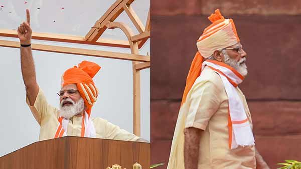 சுதந்திர தினம்... பிரதமர் மோடி அணிந்த தலைப்பாகை... ரகசியம் உடைந்தது!!