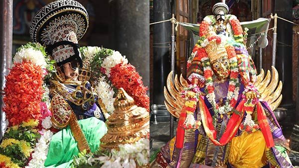 ஸ்ரீரங்கம் ஆதிபிரம்மோற்சவம் - நம்பெருமாள் தங்கக் கருட வாகன சேவை தரிசனம் 