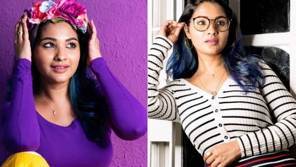 மஞ்சக் கலர் டி சர்ட் போட்டு.. கடலோரம் போய் காற்று வாங்கிய சரண்யா.. ஜில் ஜில்!