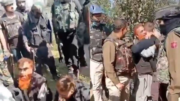 காஷ்மீர்: சரணடைந்த தீவிரவாதிக்கு கருணை- ராணுவ வீரர்களின் காலை தொட்டு வணங்கிய தந்தை-நெகிழ்ச்சி வீடியோ