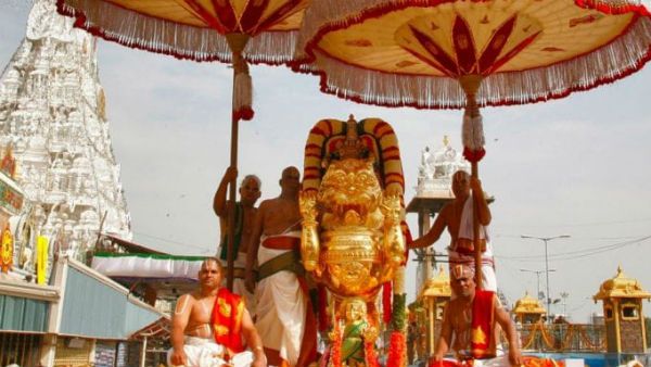 திருப்பதி ஏழுமலையான் கோவிலில் நவராத்திரி பிரம்மோற்சவம் - மலையப்பசுவாமி வீதி உலா ரத்து