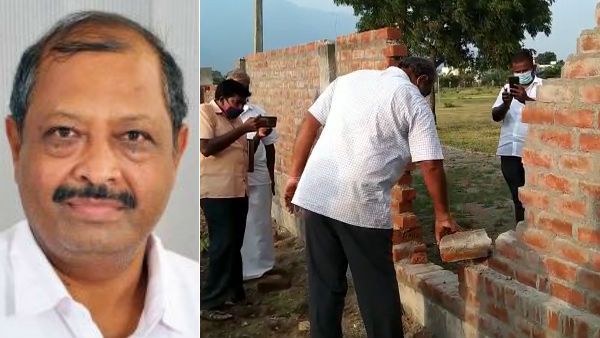இது தான் சுற்றுச்சுவர் கட்டும் லட்சணமா... அதிகாரிகளை கேள்விகளால் திணறவைத்த நாமக்கல் MP சின்ராஜ்..!