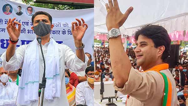 ம.பி. இடைத்தேர்தல்: காங். பிரசாரத்துக்கு வந்த சச்சின் பைலட்டை சந்தித்த பாஜக ஜோதிராதித்யா சிந்தியா!