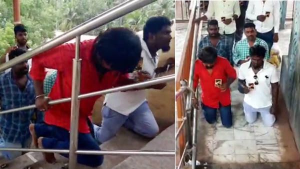 நடிகர் சிம்புக்காக ரத்தினகிரி கோவிலில் மண்டியிட்டு படிக்கட்டுகளில் ஏறிய ரசிகர்கள்..நெகிழ்ச்சி காரணம்