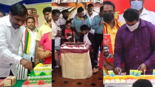 பிரபாகரன் 66வது பிறந்த நாள்... கேக் வெட்டி கொண்டாடிய வேல்முருகன், திருமாவளவன், சீமான்