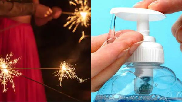 பட்டாசு வெடிக்கும் நாட்களில் சானிட்டைசர் பயன்படுத்தாதீங்க.. தீ கைக்கு பரவி விடும்.. உஷார் மக்களே!