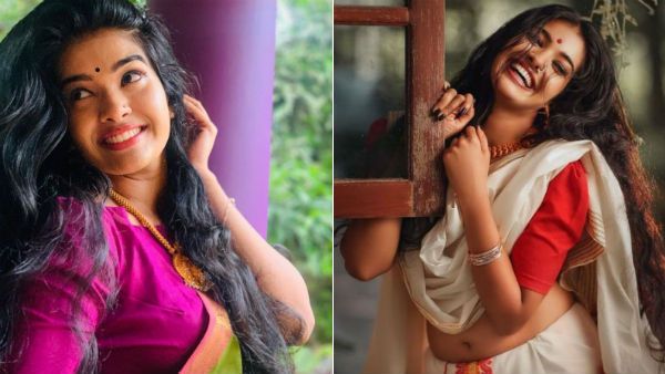 உதடு விரிச்சு.. மெல்ல சிரிச்சு.. உருக்கி எடுக்கும் மோனிஷா!