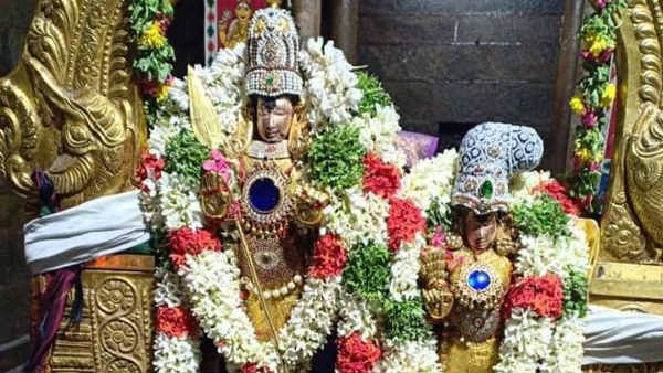 கந்த சஷ்டி திருவிழா : திருப்பரங்குன்றம் முருகனுக்கு பச்சை சாத்தி - நாளை சூரசம்ஹாரம்