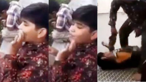 பிஞ்சு பையன் வழித்த பீடி.. பிரிச்சு மேய்ஞ்ச டாடி… வைரல் வீடியோ…!