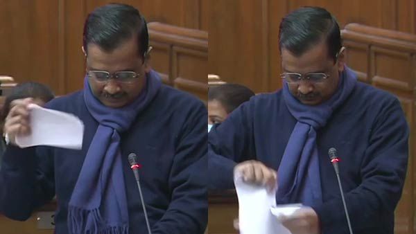 20 பேர் மாண்டது போதாதா? மத்திய அரசின் விவசாய சட்டங்களின் நகலை கிழித்த டெல்லி முதல்வர் கேஜ்ரிவால்!