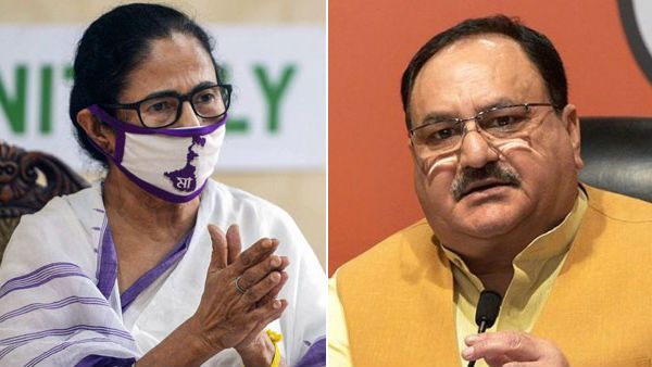 ஜே.பி.நட்டா கொரோனாவிலிருந்து குணம் பெற வேண்டும்... பிரார்த்தனை செய்வதாக மம்தா பானர்ஜி டிவிட்..!