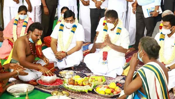 தேனியில் உருவாகும் அரசு கால்நடை மருத்துவக் கல்லூரி.. பூமி பூஜையில் துணை முதல்வர் பங்கேற்பு!