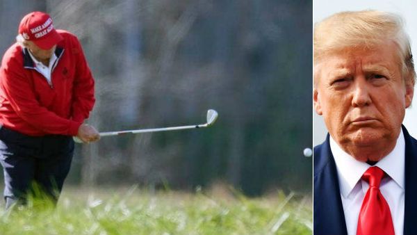 கொரோனா நிவாரண நிதி மசோதாவை அம்போவென விட்டுவிட்டு ஹாயாக கோல்ப் விளையாடும் டொனால்ட் டிரம்ப்