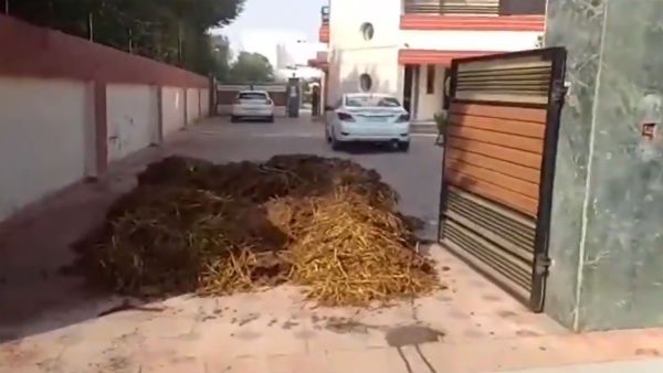 பஞ்சாப்: பாஜக தலைவர் வீட்டுக்கு வெளியே விவசாயிகள் போர்வையில் சாண குவியலை கொட்டிய விஷமிகள்