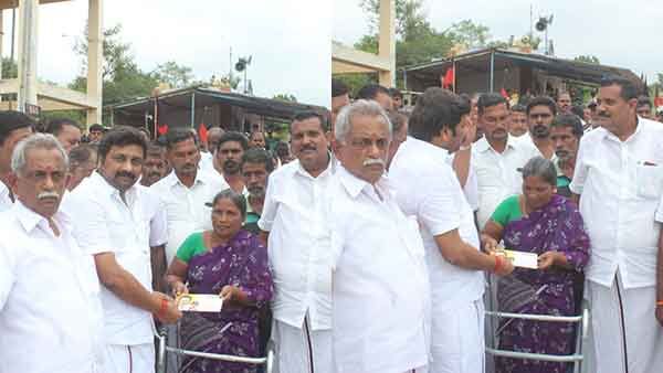 சிகிச்சைக்கு பணமில்லாமல் புற்றுநோயால் அவதியுற்ற பெண்.. கிராமசபையில் நிதியுதவி செய்த திமுக நிர்வாகி.!