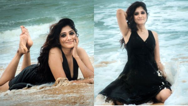 பீச் மணலில் முட்டி போட்டு.. ஆத்தாடி ஜூலியா இது.. சொக்குதே!