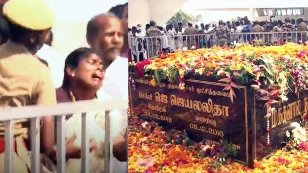ஜெயலலிதா நினைவிடத்தில் சாரை சாரையாக திரண்டு கண்ணீர் மல்க அஞ்சலி செலுத்திய பெண்கள்.. வீடியோ