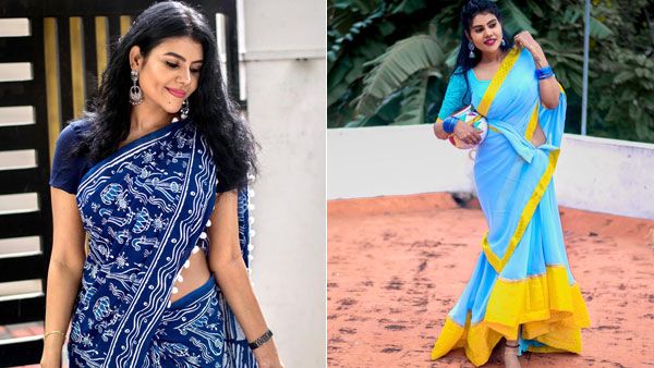 மொட்டை மாடியில்.. இடுப்பு மடிப்பில்.. கிறங்கடிக்கும் பார்வையால்.. நிவிஷா நிவிஷா!