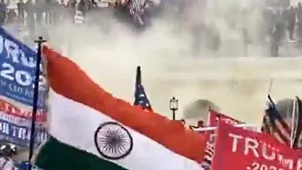 அமெரிக்க கலவரத்தில் .. இந்தியக் கொடியுடன் பங்கேற்றவர் வின்சென்ட் சேவியர்.. வித்தியாசமான விளக்கம்!