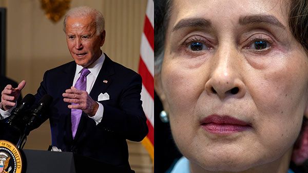 மியான்மரில் மீண்டும் ராணுவ ஆட்சி... பொருளாதாரத்தடை விதிக்கப்படும் என பைடன் எச்சரிக்கை