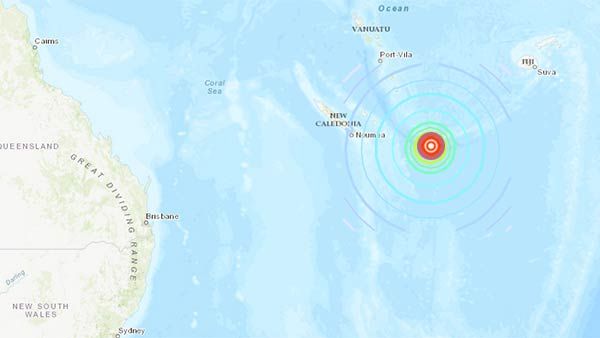 தென் பசிபிக் கடலில் நியூ கலிடோனியா அருகே 7.7 ரிக்டர் அளவில் சக்தி வாய்ந்த நிலநடுக்கம்!