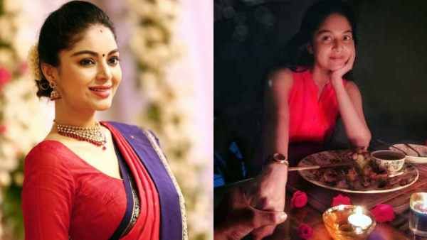 சனம் ஷெட்டி கையைப் பிடிச்சு.. செம ரொமான்ஸா இருக்கே!