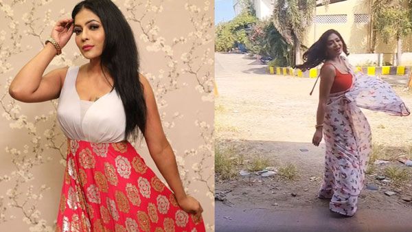 புடவைக்குள் புகுந்து எடுத்த வீடியோவை வெளியிட்ட ரேஷ்மா.. கலாய்க்கும் நெட்டிசன்கள்