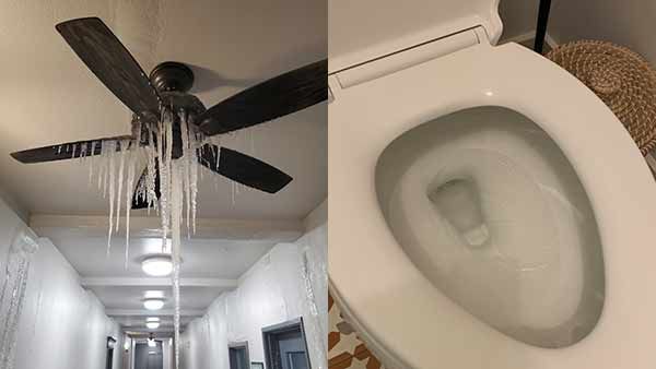 ஃபேன் முதல் டாய்லெட் வரை.. எங்கும் பனி கட்டி.. தவிக்கும் அமெரிக்கா! பார்த்தாலே உறைய வைக்கும் படங்கள்