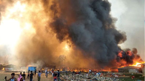 வங்கதேசத்தின் ரோஹிங்கியா அகதிகள் முகாமில் மிக கொடூரமான தீ விபத்து.. 15 பேர் மரணம், பலர் படுகாயம்