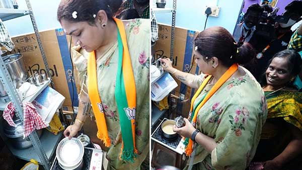 டீ சாப்பிட கூப்பிட்டவர்கள் வீட்டுக்குப் போய் குஷ்பு கொடுத்த இன்ப அதிர்ச்சி - இனி குஷ்பு டீ பேமஸ்