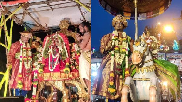 திருப்பரங்குன்றம் முருகனுக்கு பட்டாபிஷேகம் - மீனாட்சி சுந்தரேஸ்வரர் முன்னிலையில் நாளை திருக்கல்யாணம்