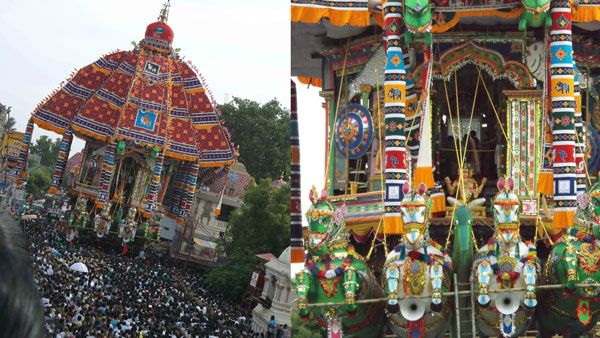 ஆருரா தியாகேசா... திருவாரூர் ஆழித்தேரோட்டம்  கோலாகலம் - பல்லாயிரக்கணக்கானோர் தரிசனம் 