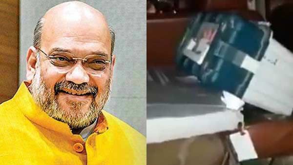 பா.ஜ.க வேட்பாளரின் காரில் இவிஎம் மெஷின்: ''யாராக இருந்தாலும் விடாதீங்க''.. சொல்கிறார் அமித்ஷா!